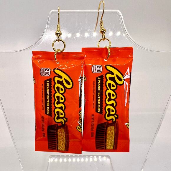 Reeses Cups Earrings - Peanut Butter Cups Earrings - Candy Earrings - Picture 1 of 10